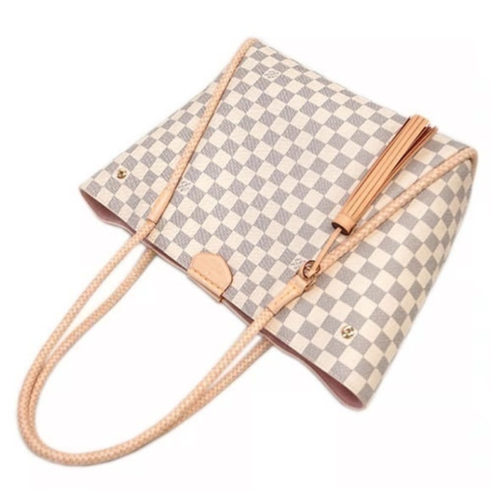Louis Vuitton Propriano Tote Bag Damier Azur Leather White -Like New- 20… - Picture 9 of 16
